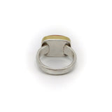 18K Gold & Sterling Silver Tony Malmed Ring w/ Coral Ring Kirsten's Corner Jewelry 