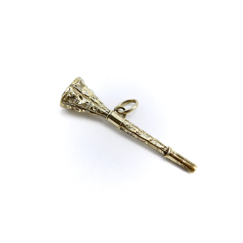 Victorian-Era 14K Gold Watch Key Pendant, Charm Kirsten's Corner 