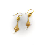 14K Victorian Etruscan Revival Drop Earring Earrings Kirsten's Corner Jewelry 