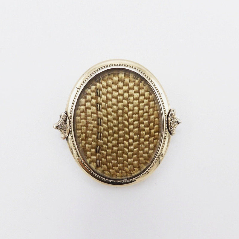 14K Gold Victorian Brooch with Blonde Hair Brooches, Pins Kirsten's Corner Jewelry 