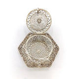 Victorian Era Italian 800 Silver Filagree Trinket Box Box Kirsten's Corner Jewelry 