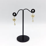 Signature 14K Gold Swallow Earrings With Pear-Shaped Yellow Sapphires Earrings Kirsten's Corner Jewelry 