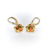14K Retro Coral Bell Dangle Earrings Earrings Kirsten's Corner Jewelry 