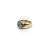 14K Victorian Era Signature Evil Eye Ring w/ Diamonds & Sapphires Ring Kirsten's Corner Jewelry 