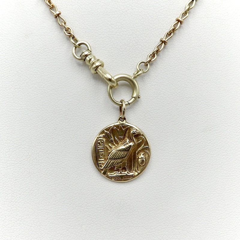 14K Gold Victorian Inspired Signature Egyptian Vulture Pendant-Charm Pendant, Charm Kirsten's Corner 