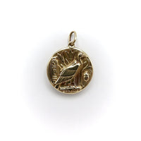 14K Gold Signature Egyptian Revival Vulture Pendant-Charm