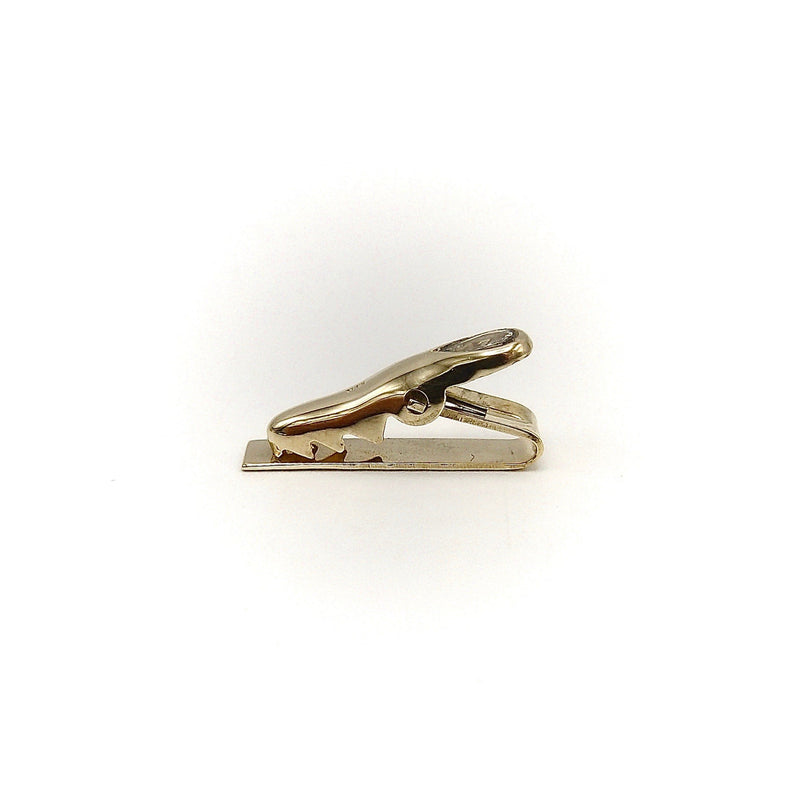 14K Gold Signature Tie-Clip or Pendant with Pear-Shaped Diamond Pendant Kirsten's Corner Jewelry 