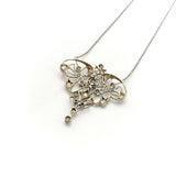 Edwardian 14K Gold and Platinum Diamond Necklace Necklace Kirsten's Corner Jewelry 