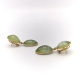 18K Vintage Tourmaline Cabochon Dangle Earring Earrings Kirsten's Corner Jewelry 