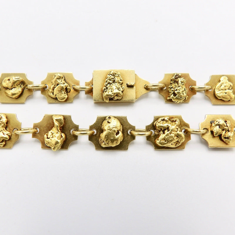 Rare Gold Rush Era 24K & 22K Gold Nugget Necklace Necklace Kirsten's Corner Jewelry 
