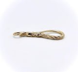 14K Gold Signature Shepherd's Hook and Charm Holder with Curling Motifs signature pieces Kirsten's Corner 