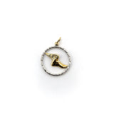 Signature 14K Gold Encircled Hermes Winged Foot Charm Charm Kirsten's Corner Jewelry 