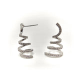 14K Vintage Micro Pave Spiral Earrings Earrings Kirsten's Corner Jewelry 