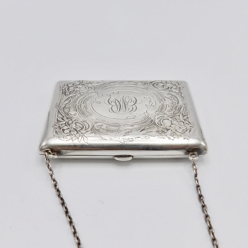 Antique silver purse with best sale chain