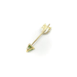 Signature 14K Gold Light Green Tourmaline Arrow Pendant Charm Pendant Kirsten's Corner Jewelry 