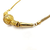 23K Gold Thai Baht Cannetille Necklace Necklace Kirsten's Corner 