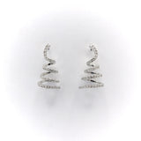 14K Vintage Micro Pave Spiral Earrings Earrings Kirsten's Corner Jewelry 