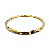 SOHO 18K Gold Enamel Golden Calligraphic Stripe Bangle Bracelet Bracelet Kirsten's Corner Jewelry 