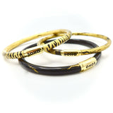 SOHO 18K Gold Enamel Tiger Stripe Bangle Bracelet Bracelet Kirsten's Corner Jewelry 