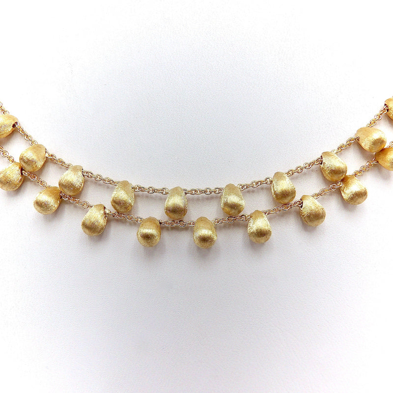 Marco Bicego 18K Gold Double Strand Acapulco Necklace Kirsten's Corner 