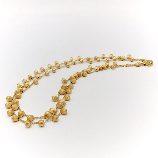 Marco Bicego 18K Gold Double Strand Acapulco Necklace Kirsten's Corner 
