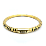 SOHO 18K Gold Enamel Tiger Stripe Bangle Bracelet Bracelet Kirsten's Corner Jewelry 