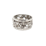 Riticulated Diamond Foliate and 14K White Gold Ring ring Kirsten's Corner Jewelry 