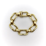 Vintage 18K Gold Alternating Link Italian Bracelet Bracelet Kirsten's Corner 