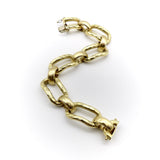Vintage 18K Gold Alternating Link Italian Bracelet Bracelet Kirsten's Corner 