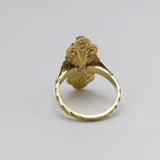 18K Gold Ring with Rivière Diamond Cluster Ring Kirsten's Corner Jewelry 