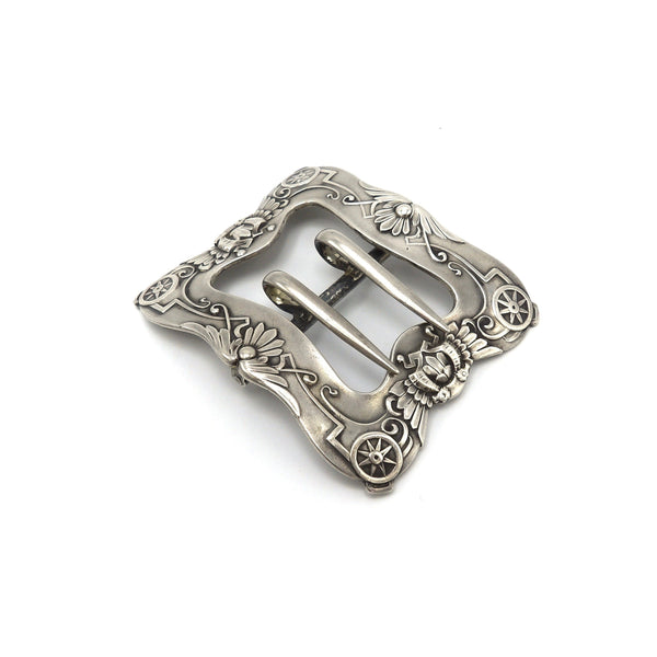 Unger Brothers Sterling Silver Wagon Wheel Belt Buckle Objects of Virtue Kirsten's Corner Jewelry 