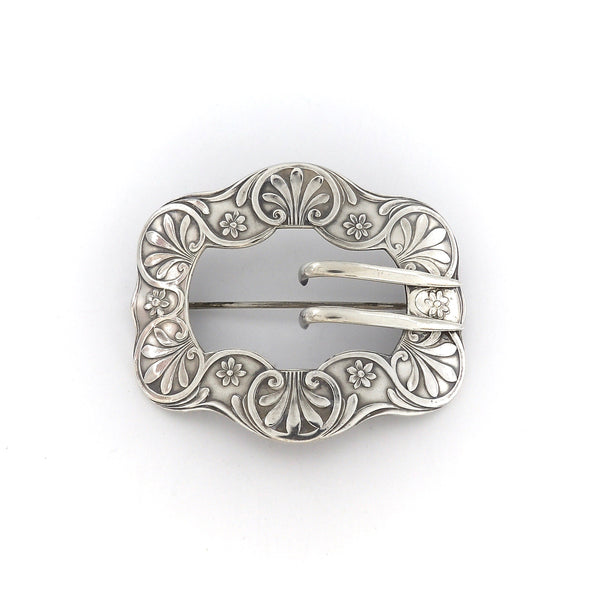 Unger Brothers Sterling Silver Belt Buckle Brooch or Pin Brooches, Pins Kirsten's Corner Jewelry 