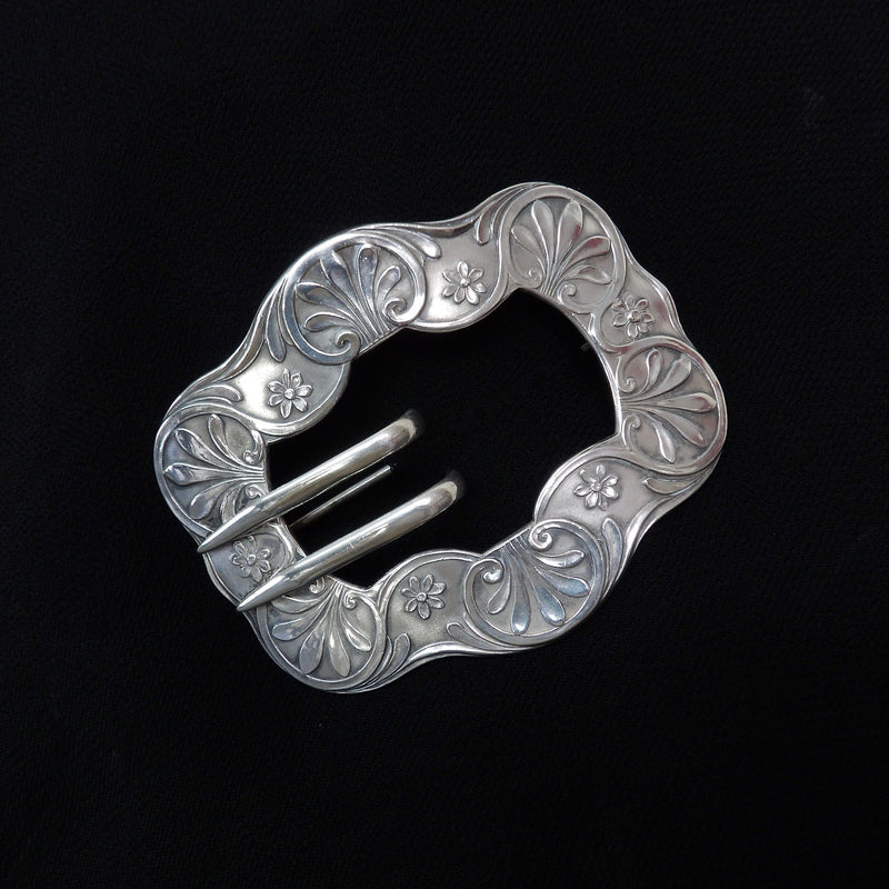Unger Brothers Sterling Silver Belt Buckle Brooch or Pin Brooches, Pins Kirsten's Corner Jewelry 