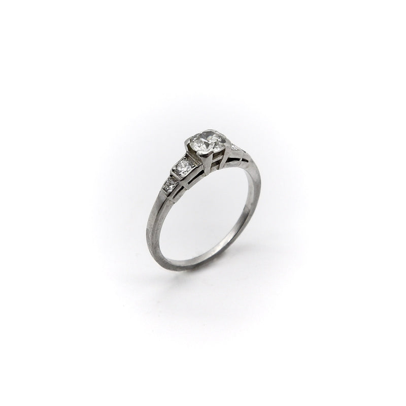 Art Deco Platinum Five Stone Diamond Ring Ring Kirsten's Corner 