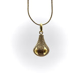Etruscan Revival Pear Shaped Drop with Cannetille Work and Geometric Shapes Pendant, Charm Kirsten's Corner 