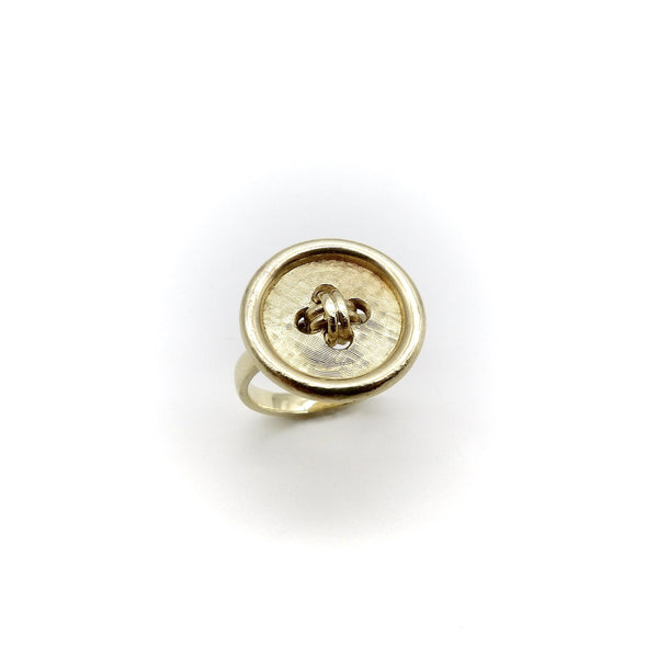 14K Gold Button Ring Ring Kirsten's Corner 