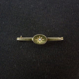 15K Gold Victorian Bar Pin with Diamond & Star Carving Kirsten's Corner 