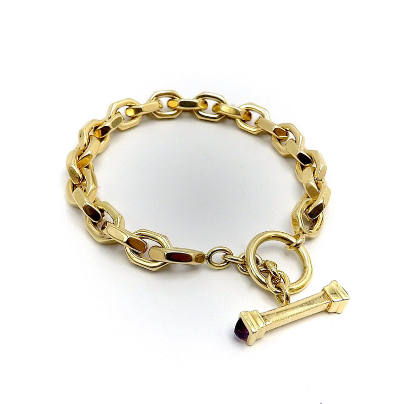 Vintage 18K Gold Chunky Open-Link Bracelet Bracelet Kirsten's Corner Jewelry 