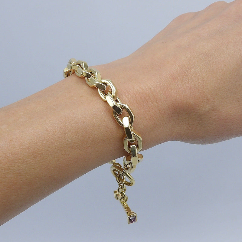 Vintage 18K Gold Chunky Open-Link Bracelet Bracelet Kirsten's Corner Jewelry 
