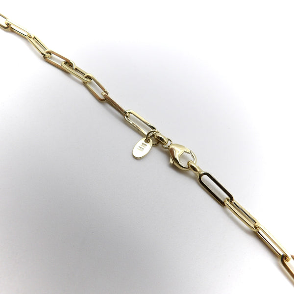 14k Gold Paperclip Link Chain Necklace Kirsten's Corner 