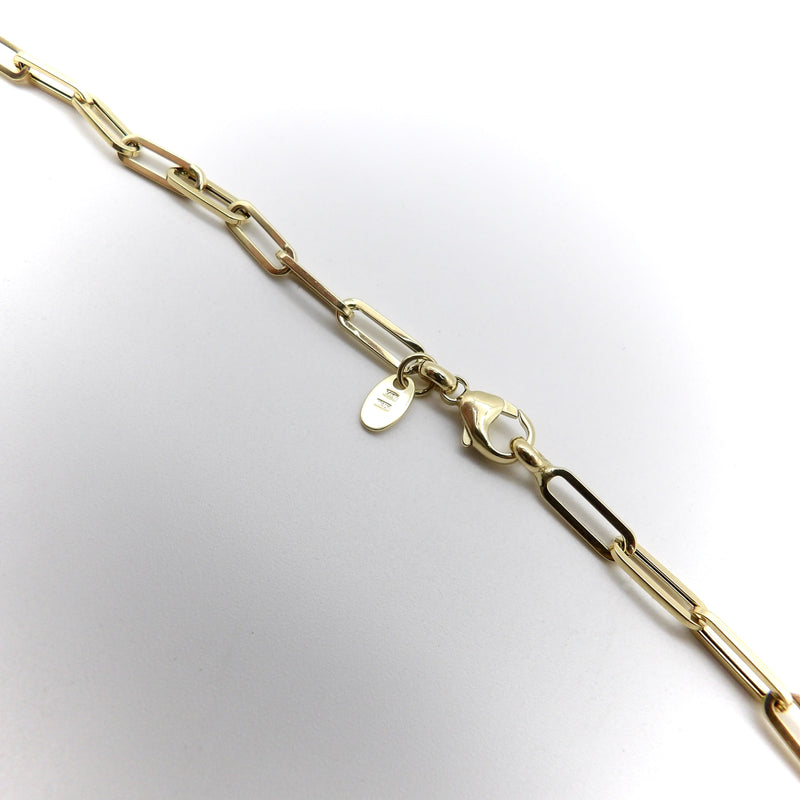 14k Gold Paperclip Link Chain Necklace Kirsten's Corner 