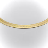 Vintage 14K Gold Wide Herringbone Necklace Necklace Kirsten's Corner 
