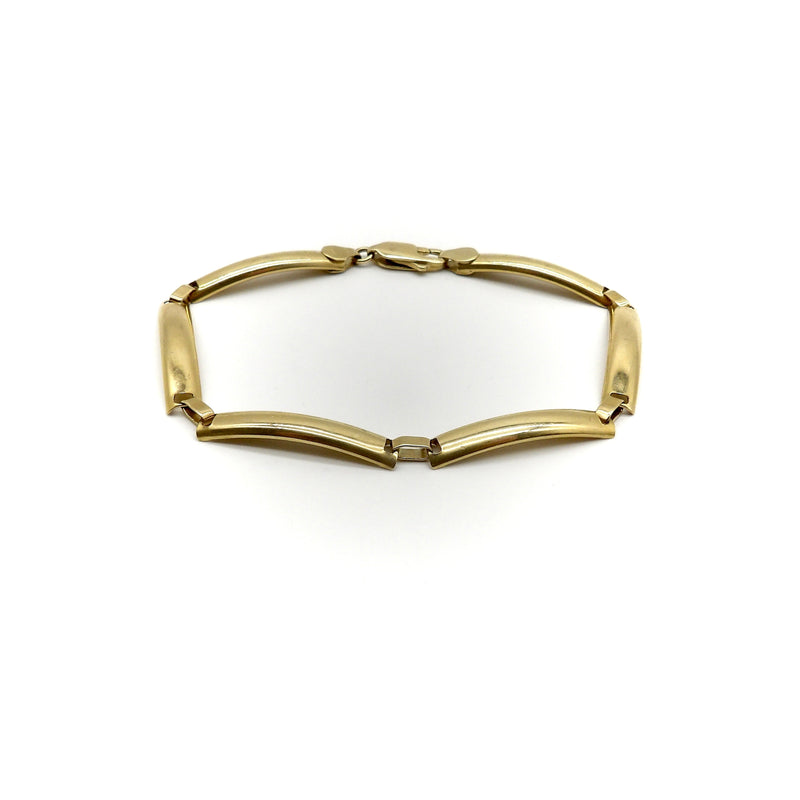 18K Gold Italian Bar Link Bracelet Bracelet Kirsten's Corner 