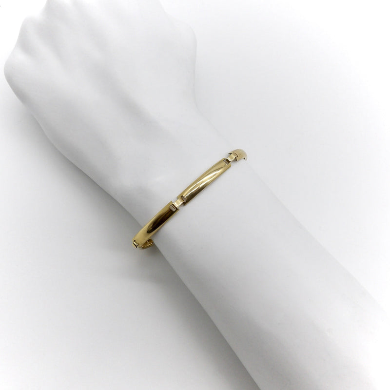 18K Gold Italian Bar Link Bracelet Bracelet Kirsten's Corner 