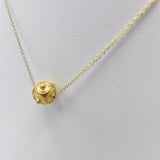 21K Gold Etruscan Revival Bead & 18K Gold Chain Necklace Necklace Kirsten's Corner Jewelry 