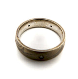 Vintage Mokume Gane Sterling Silver Diamond & Palladium Ring Ring Kirsten's Corner Jewelry 