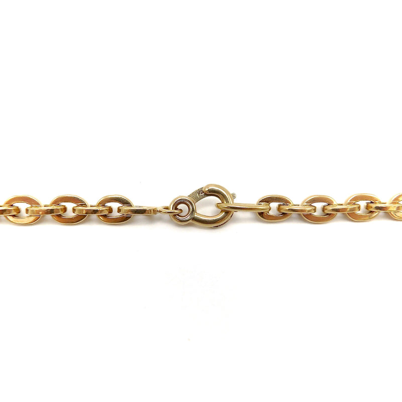 Long Vintage Heavy 14K Gold Chunky Link Chain Necklace Chain Kirsten's Corner 
