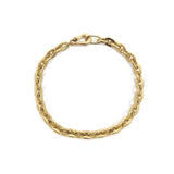 Vintage Chunky 14K Gold Squared Oval Link Bracelet Kirsten's Corner 