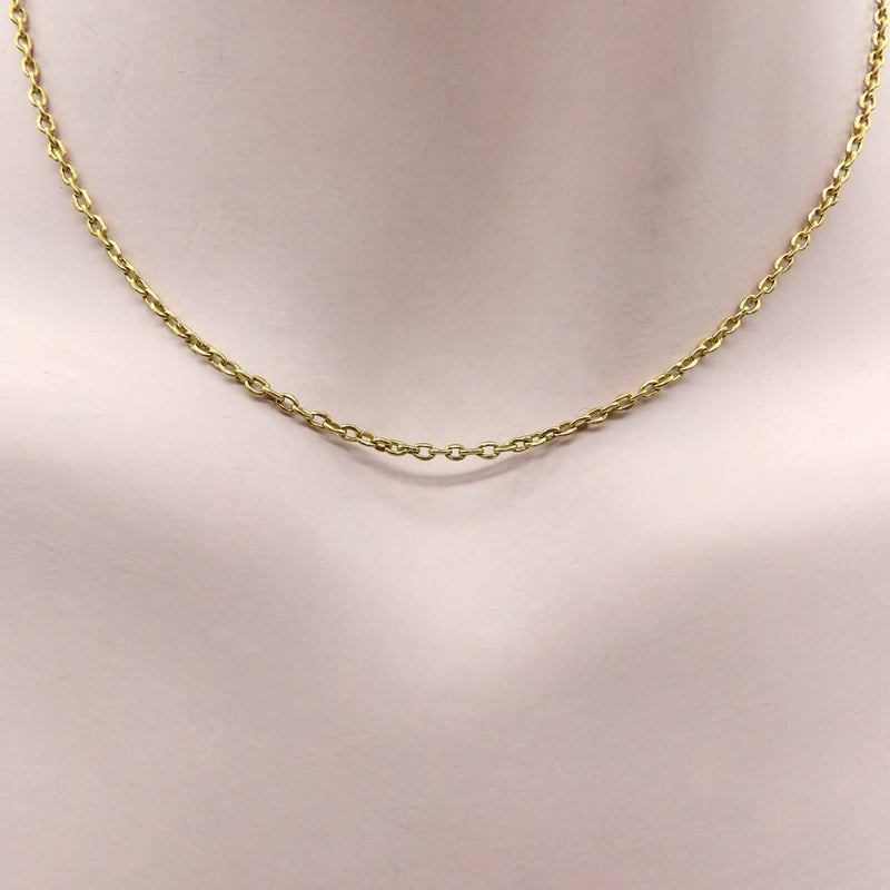 Vintage Handmade 22K Gold Belcher Link Chain Necklace Kirsten's Corner 