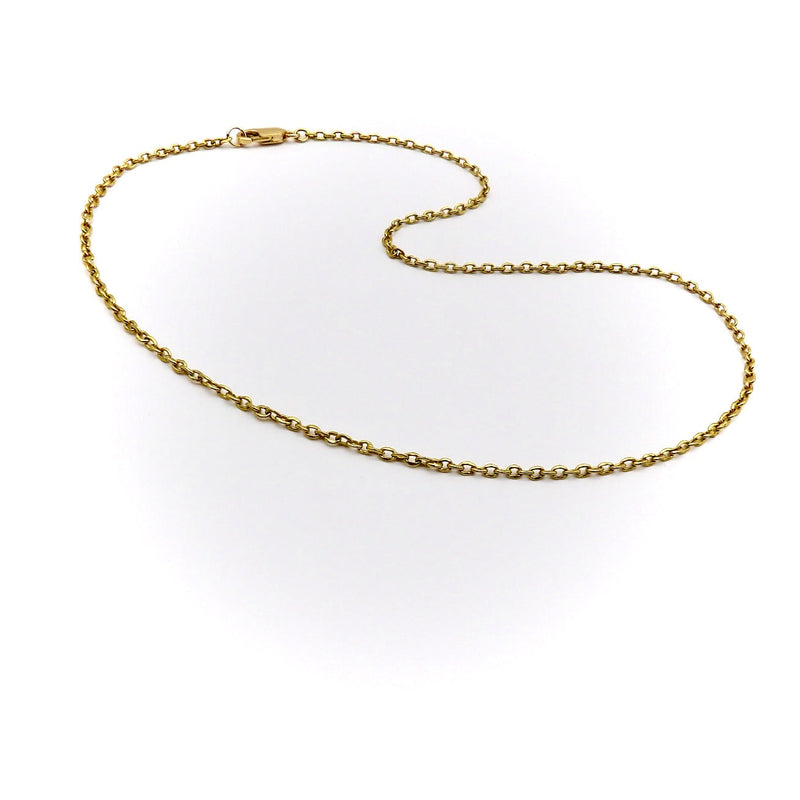 Vintage Handmade 22K Gold Belcher Link Chain Necklace Kirsten's Corner 